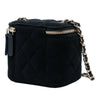 Secondhand Chanel Mini Velvet Pearl Crush Vanity Case with Chain