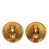 Secondhand Chanel Gold Plated Logo Button Clip On Earrings