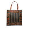 Fendi Pequin Coated Canvas Logo Tote Secondhand