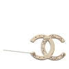 Secondhand Chanel CC Brass Gripoix and Pearl Brooch