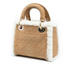Dior Mini Suede Cannage with Shearling Trim Lady Dior Secondhand