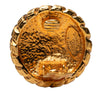 Secondhand Chanel CC Gold Plated Sunburst Round Clip On Earrings