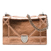 Dior Metallic Ceramic Effect Deerskin Diorama Wallet on Chain Secondhand
