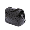 Chanel Mini Square Classic Patent So Black Single Flap Secondhand