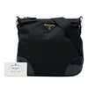 Prada Leather Trimmed Tessuto Zip Top Crossbody Secondhand