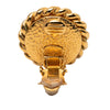 Chanel CC Gold Plated Faux Pearl Clip On Earrings Secondhand