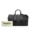 Burberry Smoke Check Coated Canvas Holdall Barrel Duffle Bag Secondhand