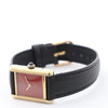CARTIER Must Tank 3008378 925 External GP x Leather Stem-winder Burgundy Dial Watch Secondhand