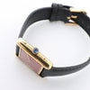 CARTIER Must Tank 3008378 925 External GP x Leather Stem-winder Burgundy Dial Watch Secondhand