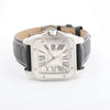 Cartier Santos 100 W20076X8 2656733456CE SS AT Watch with White Dial Secondhand