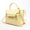 CELINE Belt Bag Grained Leather Micro 2Way Handbag in Yellow Secondhand
