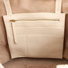 Celine Cabas Phantom Medium Leather Shoulder Bag in White Secondhand