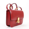 CELINE Classic Box Medium Leather Crossbody Bag in Red Secondhand