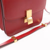 CELINE Classic Box Small Leather Crossbody Bag in Red Secondhand
