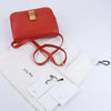 CELINE Classic Box Medium Leather Shoulder Bag in Red (Marketplaces) Secondhand