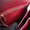 Celine Classic Box Small Leather Shoulder Bag in Burgundy Secondhand