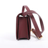 Celine Classic Box Small Leather Shoulder Bag in Burgundy Secondhand