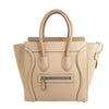 CELINE Luggage Micro Leather Handbag in Beige Secondhand