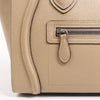 CELINE Luggage Micro Leather Handbag in Beige Secondhand