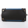 Celine Luggage Micro Leather Handbag in Blue x Black x Taupe Secondhand