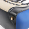 Celine Luggage Mini Leather Tri-Color Handbag in Blue x Beige x Black Secondhand