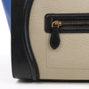Celine Luggage Mini Leather Tri-Color Handbag in Blue x Beige x Black Secondhand