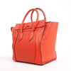 Celine Luggage Mini Leather Handbag in Orange Secondhand