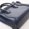 CELINE Nano Luggage Leather 2Way Handbag in Navy Blue Secondhand