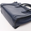 CELINE Nano Luggage Leather 2Way Handbag in Navy Blue Secondhand