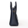 CELINE Nano Luggage Leather 2Way Handbag in Navy Blue Secondhand