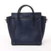 CELINE Nano Luggage Leather 2Way Handbag in Navy Blue Secondhand