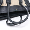 Celine Luggage Large Canvas & Leather Handbag in Beige x Black Secondhand