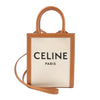 Celine Vertical  Mini Hippopotamus Canvas x Leather 2Way Handbag Beige x Brown Secondhand