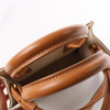 Celine Vertical  Mini Hippopotamus Canvas x Leather 2Way Handbag Beige x Brown Secondhand