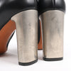 Celine Phoebe Leather x Metal Heel Ankle Boots in Black, Size 38 EU Secondhand