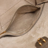 CELINE Seau Sangle Bucket Leather Shoulder Bag in Greige Secondhand