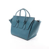 Celine Tie Knot Leather Handbag in Blue Secondhand