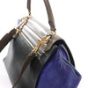 Secondhand CELINE Trapeze Leather x Suede 2Way Handbag in Brown x Navy Blue x Black