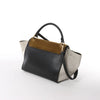 CELINE Trapeze Leather x Suede 2Way Handbag in Brown, Black, White Secondhand
