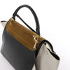 CELINE Trapeze Leather x Suede 2Way Handbag in Brown, Black, White Secondhand