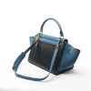 Secondhand CELINE Trapeze Leather x Suede 2Way Handbag in Blue x Black