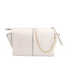 Secondhand Celine Tri-Fold Leather Chain Shoulder Bag in Gray