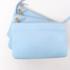 Celine Trio Small Leather Crossbody bag in Blue Secondhand