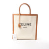 Celine Vertical Cabas Large Canvas x Leather Handbag in Beige Secondhand