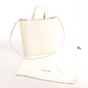 Celine Vertical Cabas Phantom Small Leather 2Way Shoulder Bag in White Secondhand