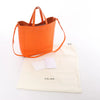 CELINE Cabas Vertical Small Leather 2Way Handbag in Orange Secondhand