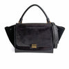 Céline Trapèze bag in black patent leather and suede