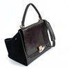 Céline Trapèze bag in black patent leather and suede