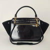 Celine Trapèze bag in black patent leather