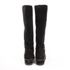 Chanel Coco Mark Chain 15B Suede Long Boots in Black G31295, Size 36 EU Secondhand